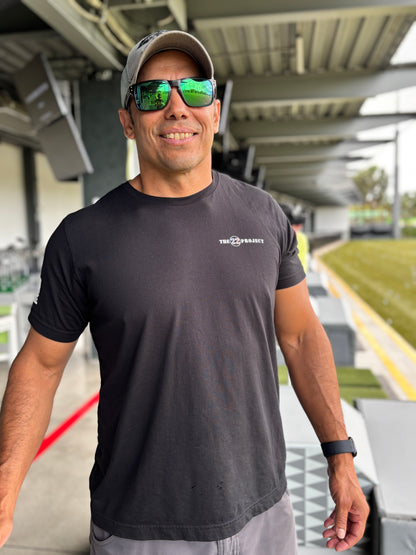 22P Black Short Sleeve Bella+Canvas® Crewneck T-Shirt